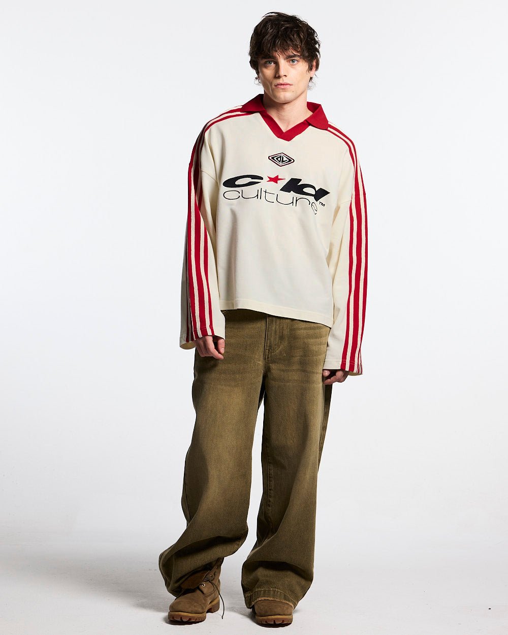 DISTRESS STARS V2 PANTS BROWN DENIM - Cold Culture