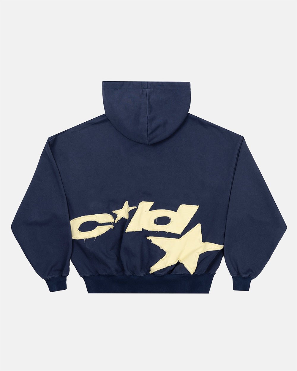 DISTRESSED DEFENSE HOODIE NAVY - Cold Culture