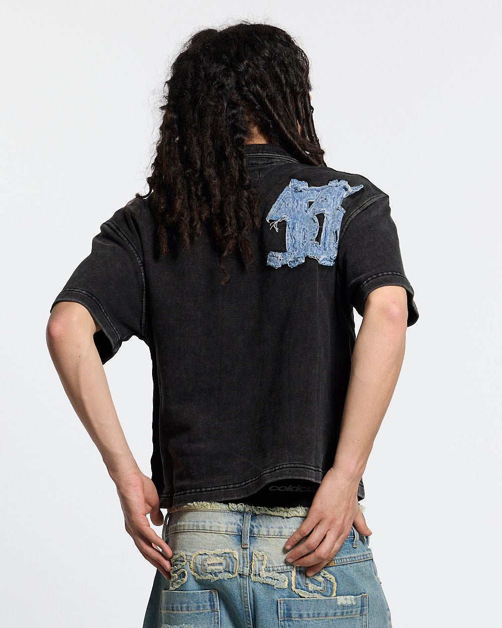 DISTRESSED DOLLAR POLO BLACK - Cold Culture