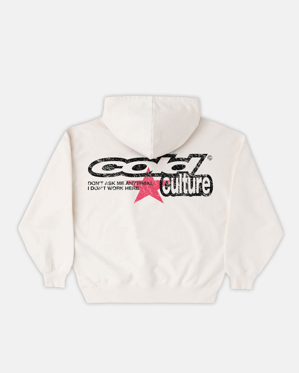 DONT WORK HOODIE +WASHED IVORY WHITE - COLD CULTURE