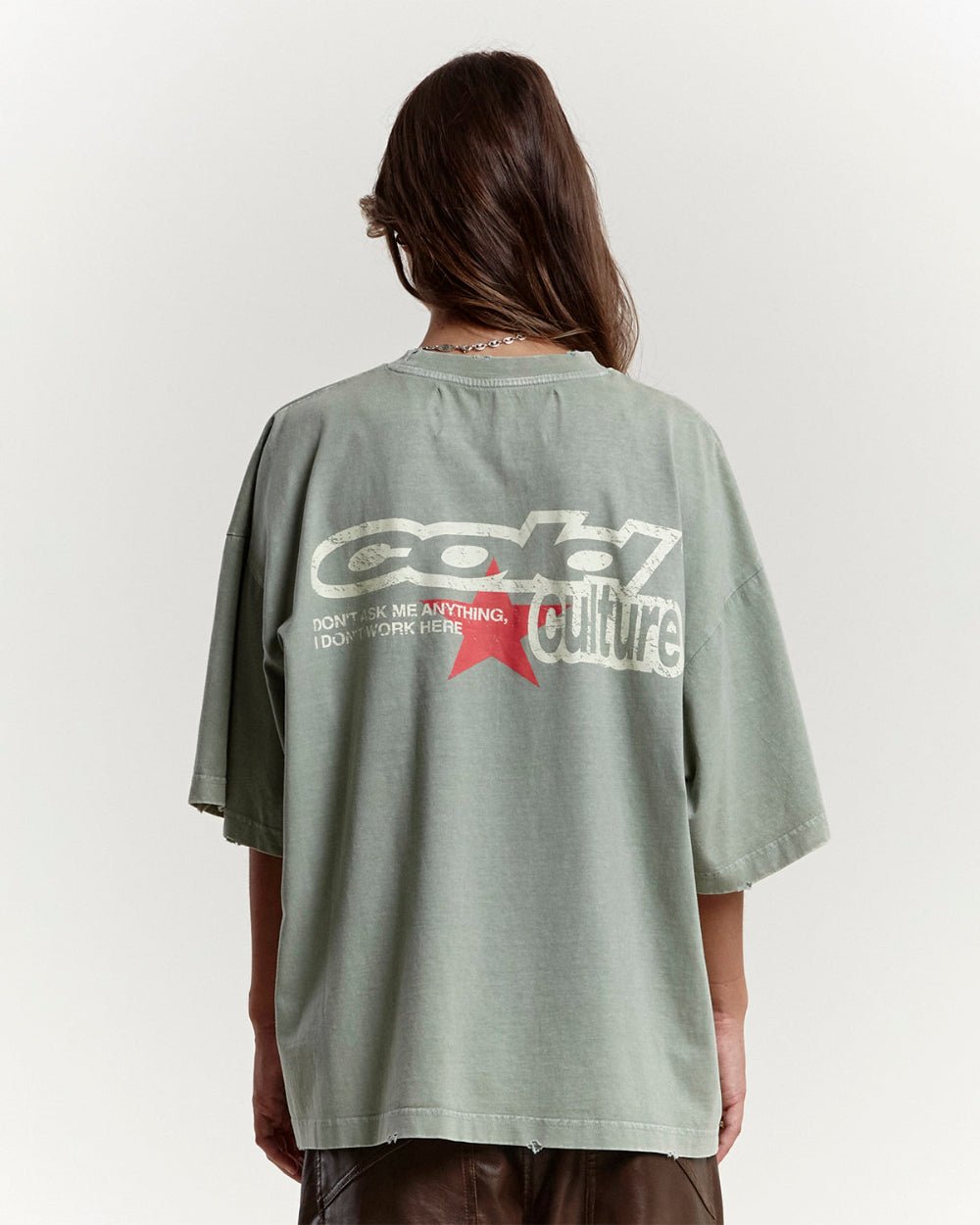 DONT WORK TEE +WASHED MARINE GREEN - COLD CULTURE