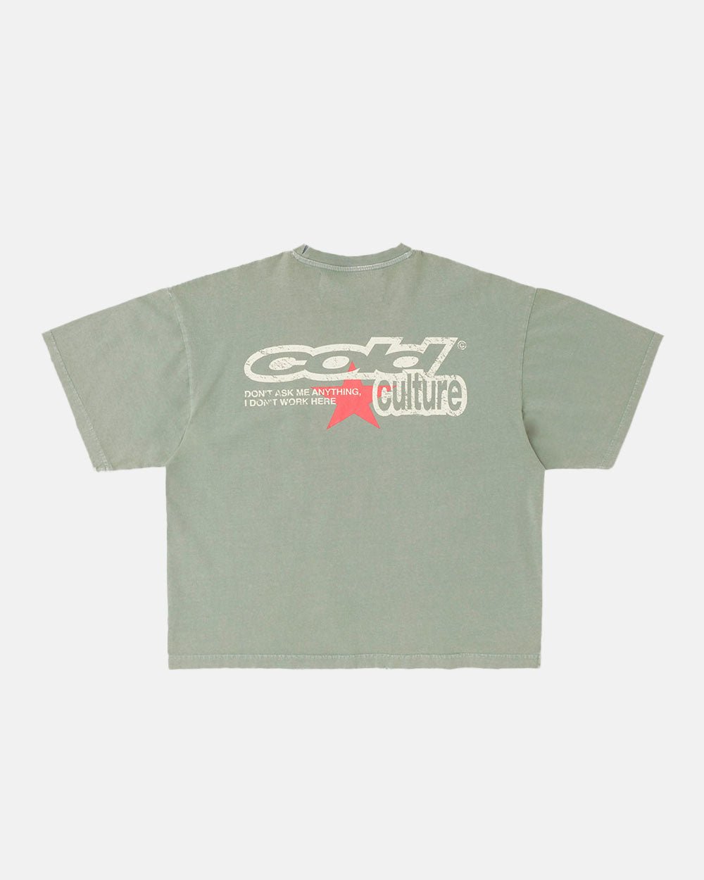 DONT WORK TEE +WASHED MARINE GREEN - COLD CULTURE