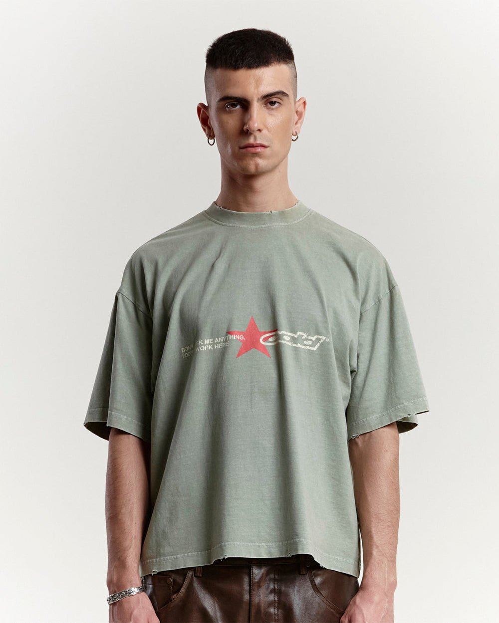 DONT WORK TEE +WASHED MARINE GREEN - COLD CULTURE