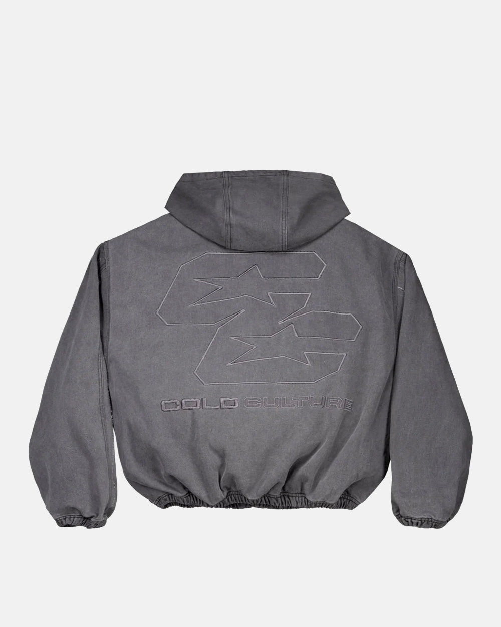 DOUBLE C STARS ZIP JACKET HEAVY GREY DENIM - Cold Culture