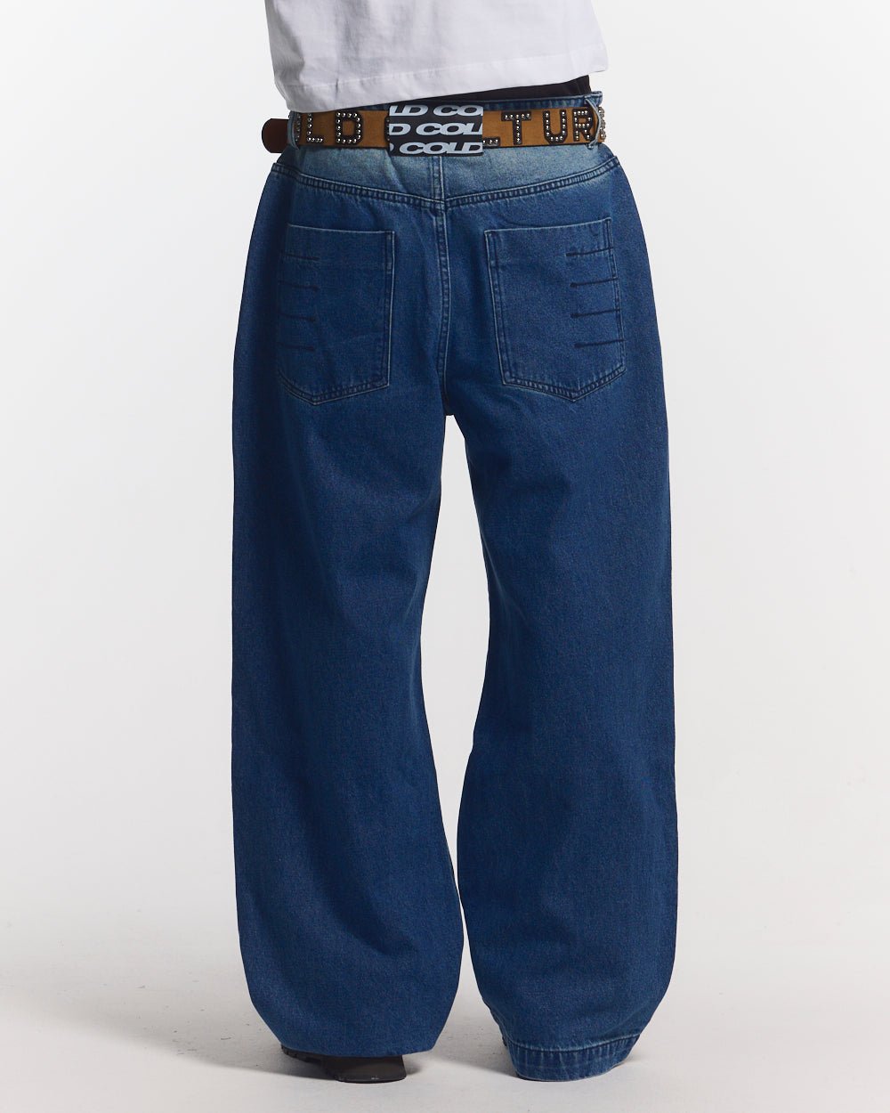 DOUBLE KNEE PANTS GRADIENT GREY - COLD CULTURE