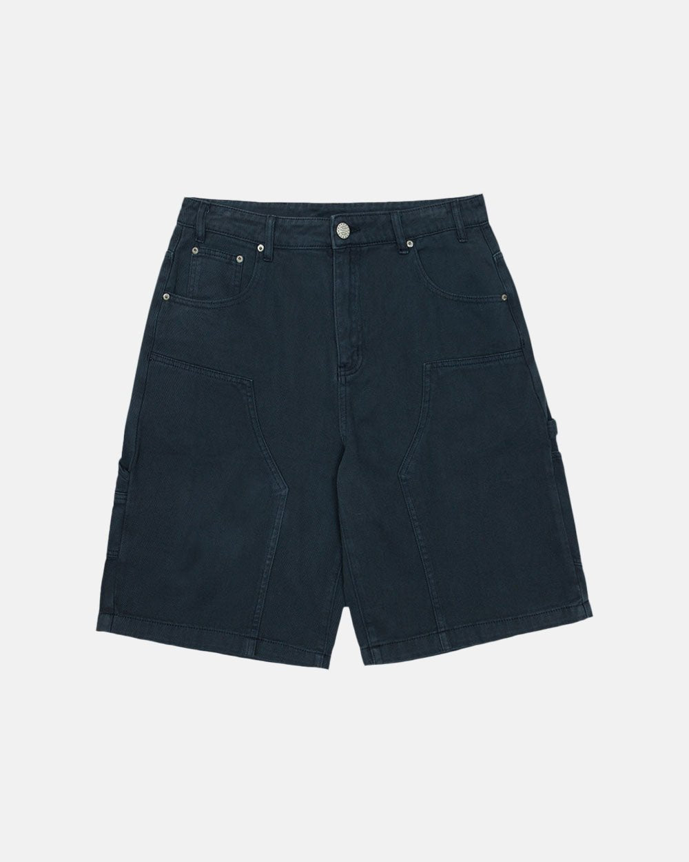 DOUBLE KNEE SHORTS DARK BLUE DENIM - COLD CULTURE