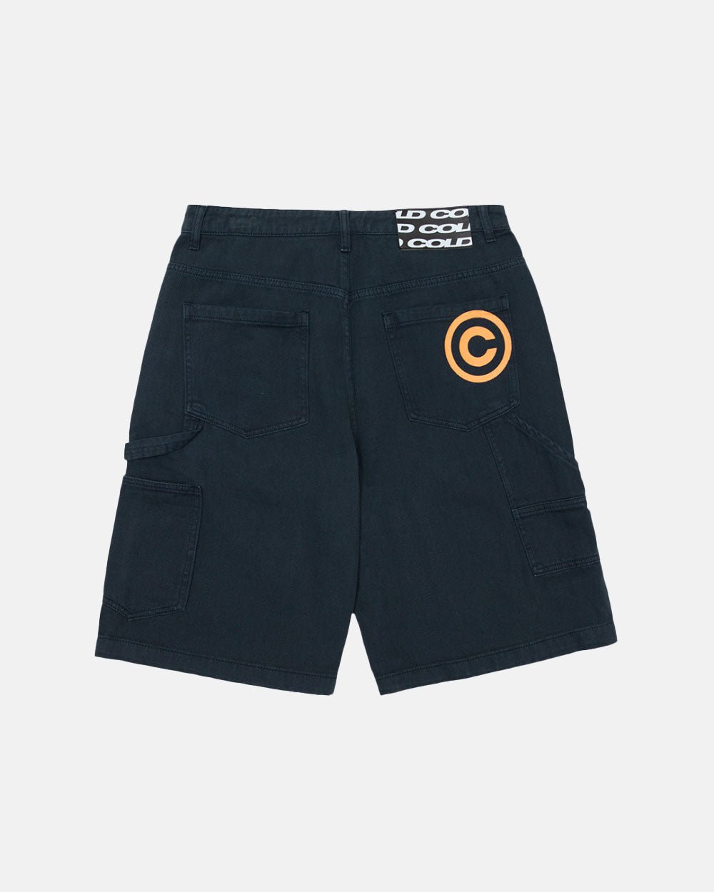 DOUBLE KNEE SHORTS DARK BLUE DENIM - COLD CULTURE