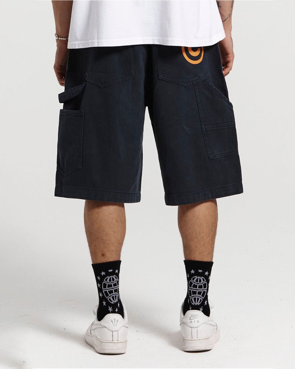 DOUBLE KNEE SHORTS DARK BLUE DENIM - COLD CULTURE