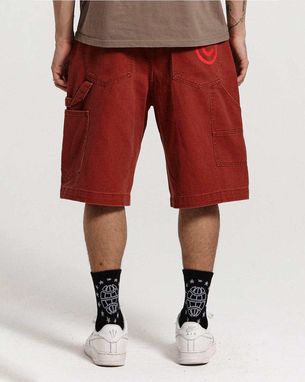 DOUBLE KNEE SHORTS WASHED COPPER DENIM - COLD CULTURE