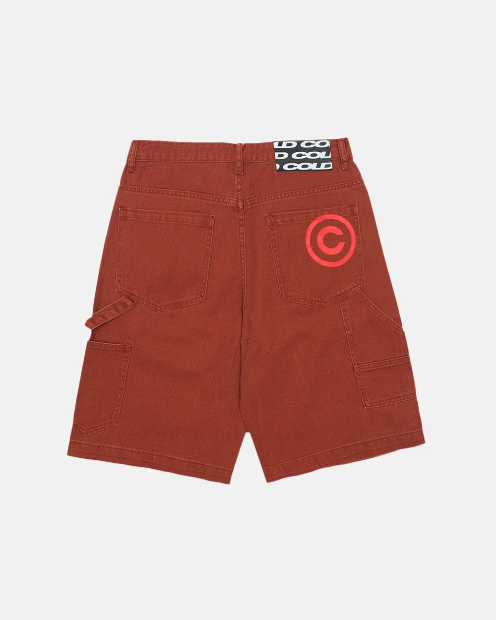 DOUBLE KNEE SHORTS WASHED COPPER DENIM - COLD CULTURE