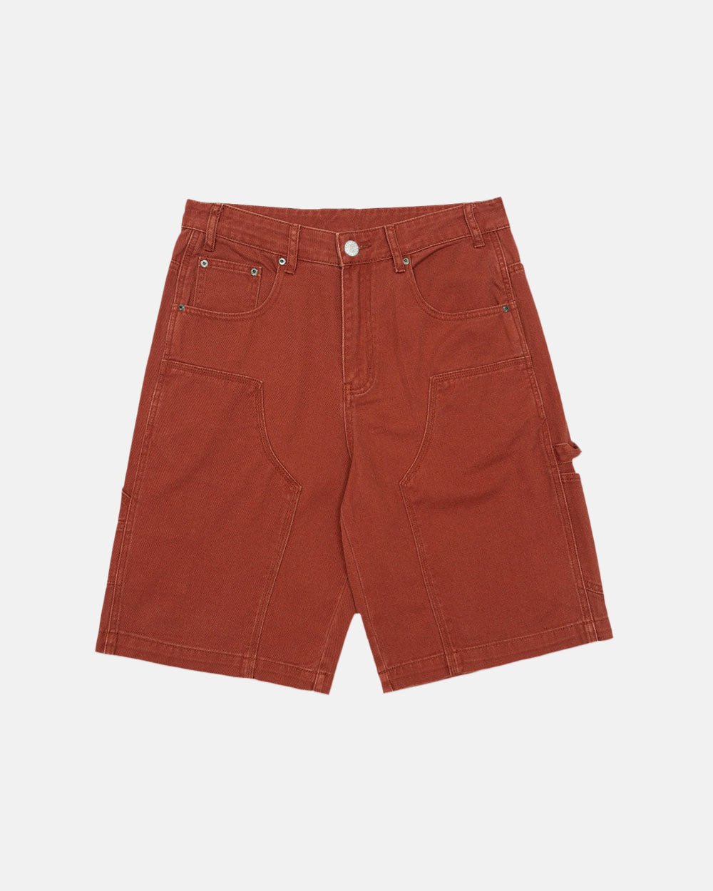 DOUBLE KNEE SHORTS WASHED COPPER DENIM - COLD CULTURE