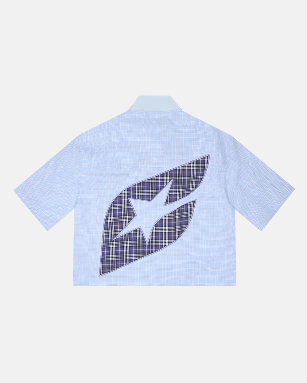DOUBLE TARTAN SHIRT LIGHT BLUE - COLD CULTURE