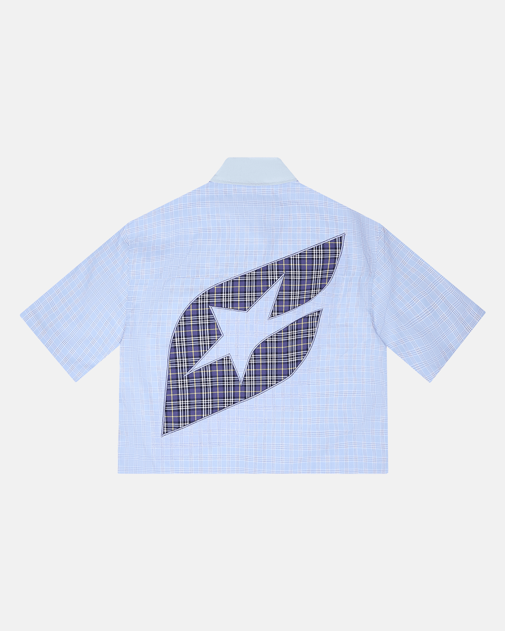 DOUBLE TARTAN SHIRT LIGHT BLUE - COLD CULTURE