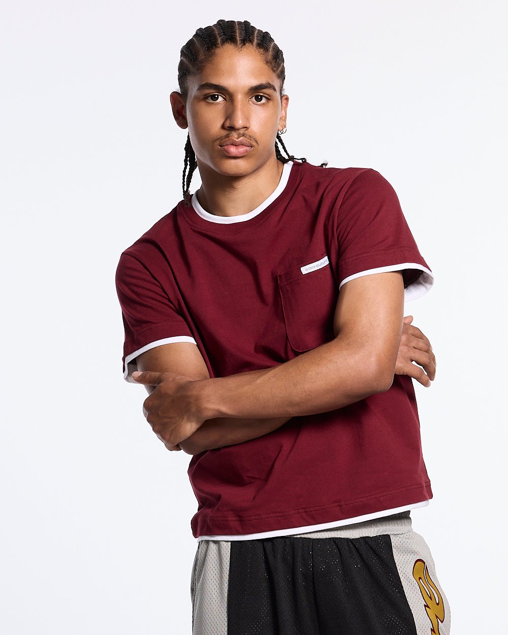 DOUBLE TEE BURGUNDY - Cold Culture