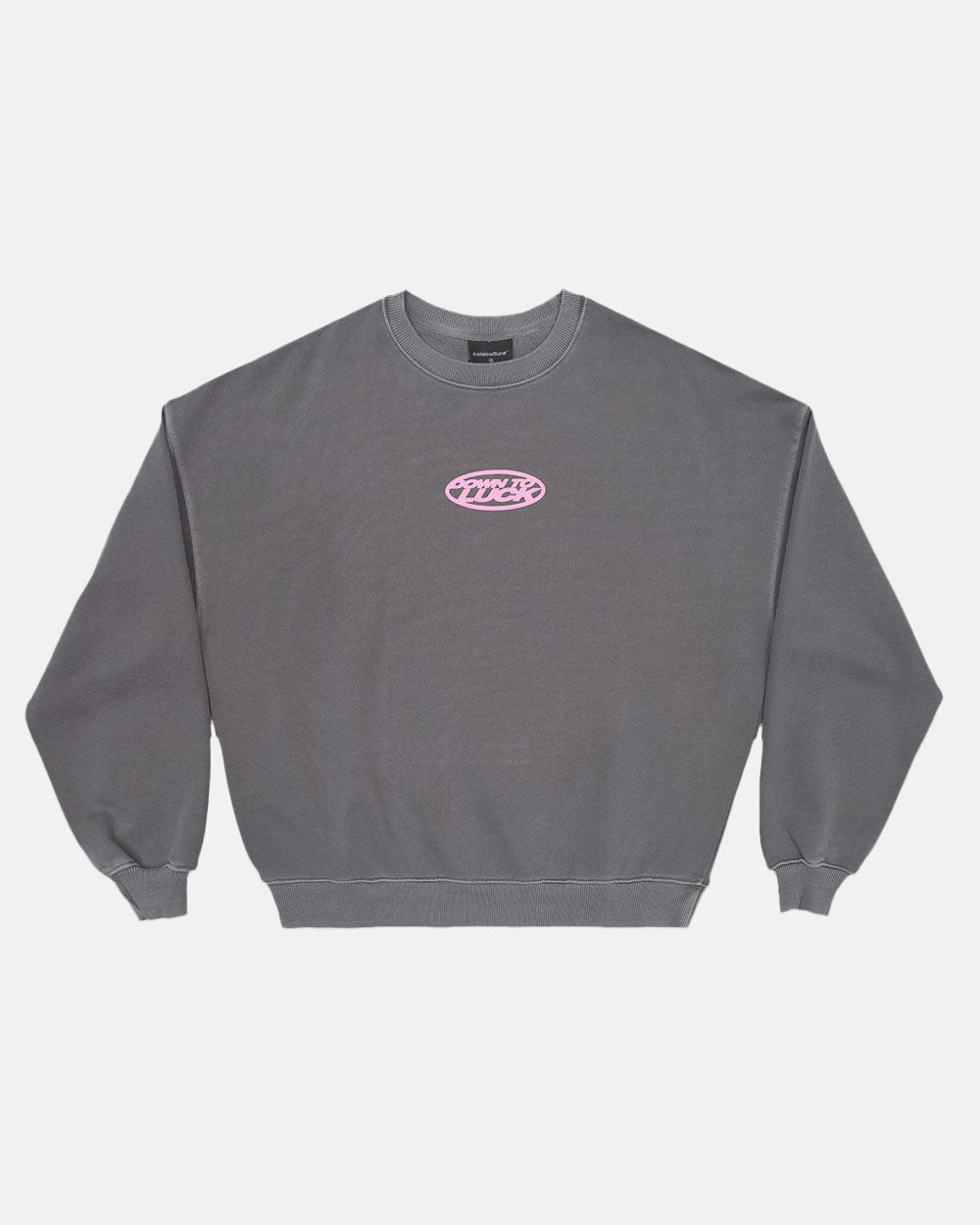 DOWN TO LUCK CREWNECK SMOKEY GREY - COLD CULTURE