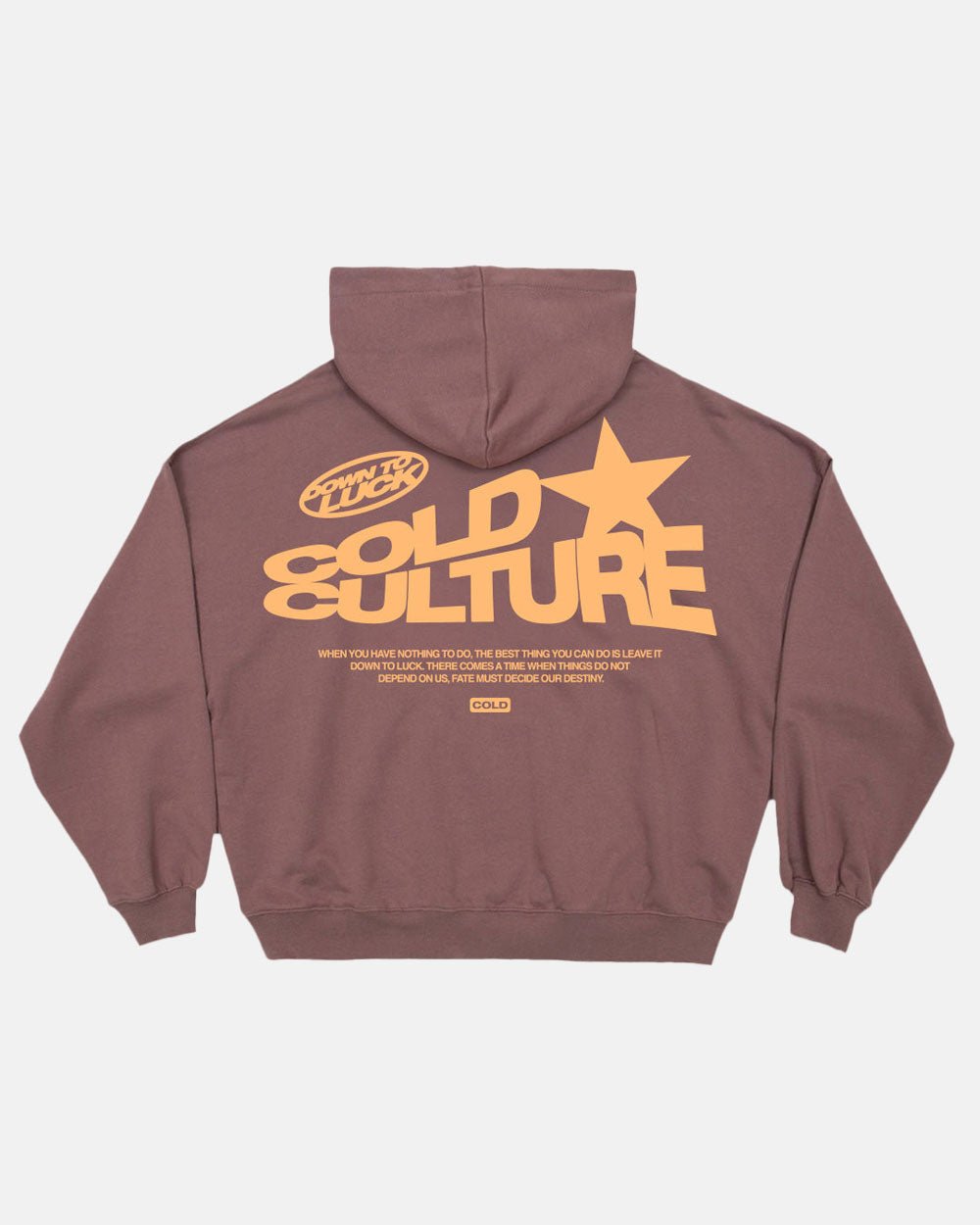 DOWN TO LUCK HOODIE DARK BRONZE - COLD CULTURE