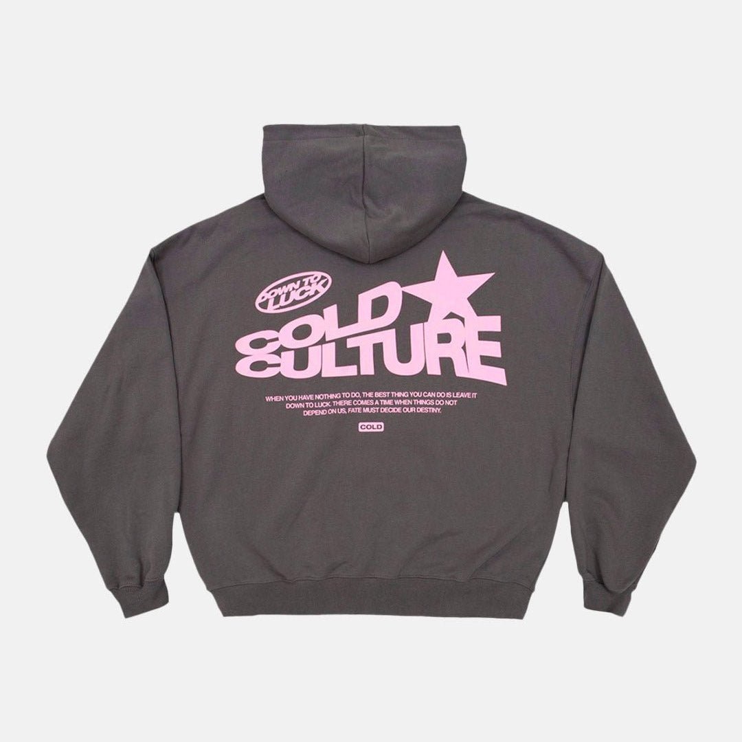 DOWN TO LUCK HOODIE SMOKEY GREY - Cold Culture