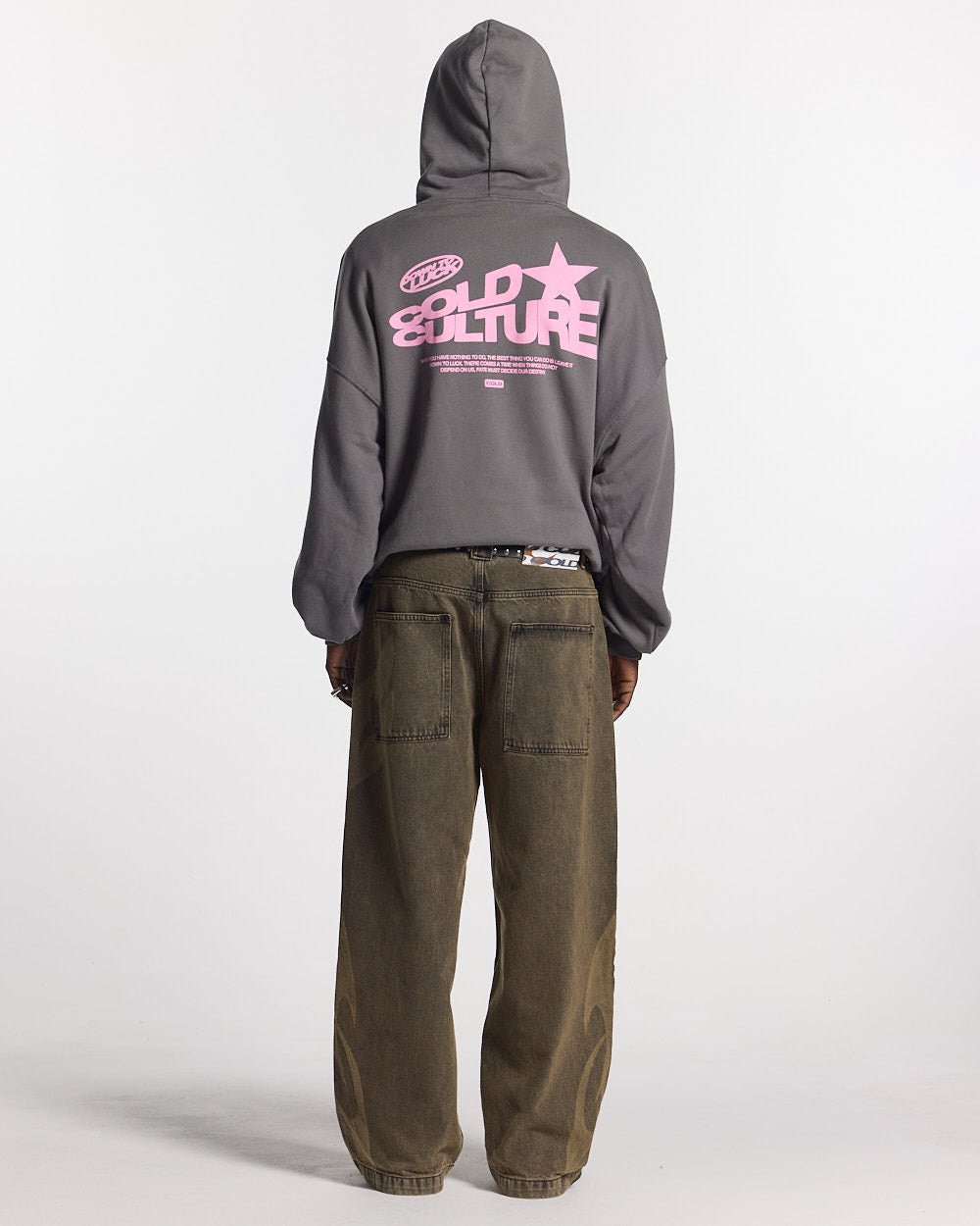 DOWN TO LUCK HOODIE SMOKEY GREY - COLD CULTURE