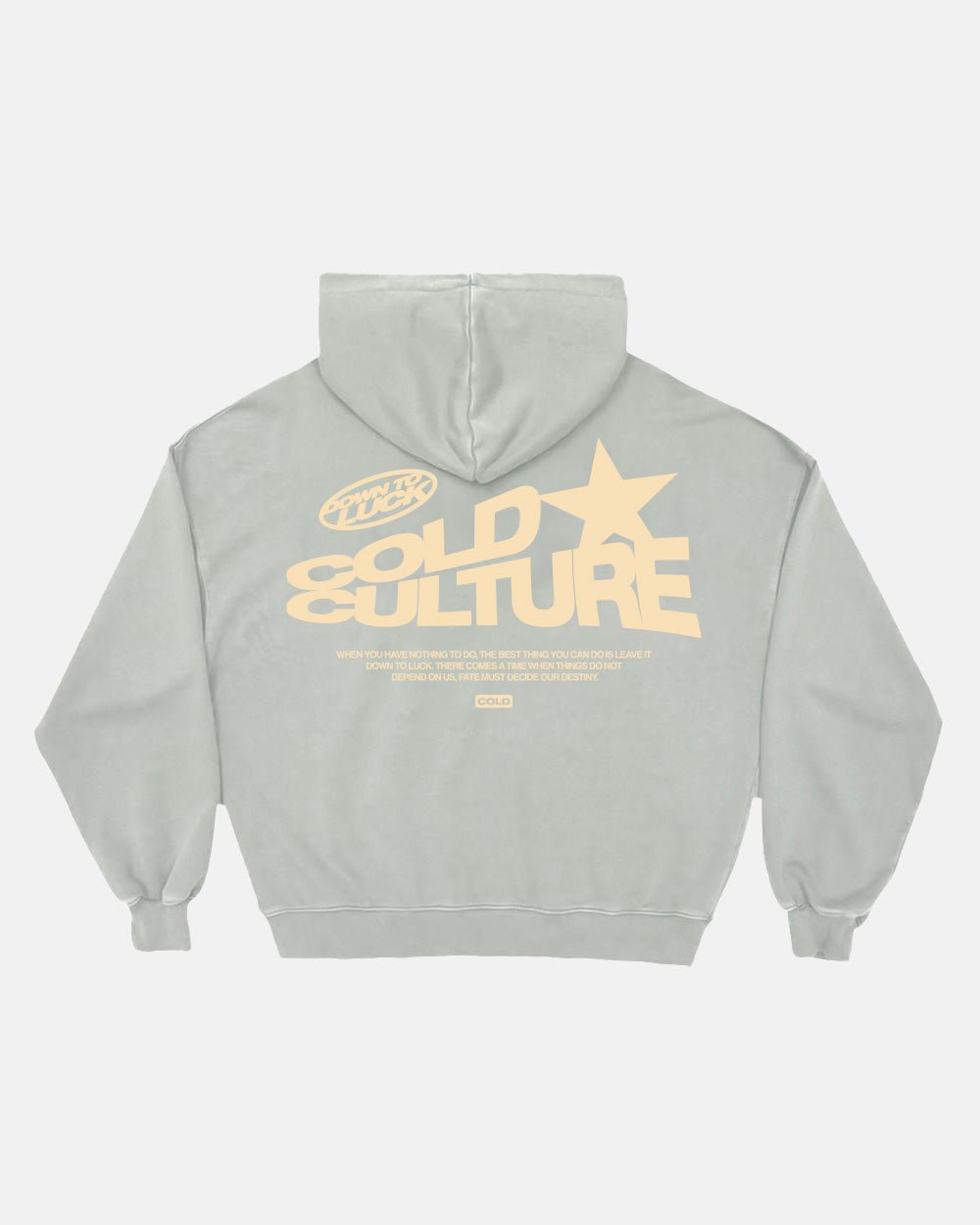 DOWN TO LUCK HOODIE STEAL GREY - COLD CULTURE