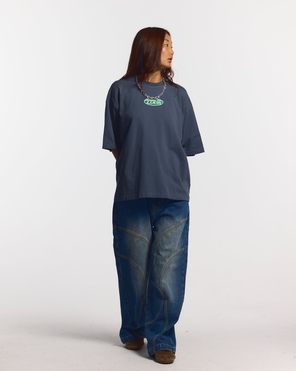 DOWN TO LUCK TEE DARK BLUE - COLD CULTURE