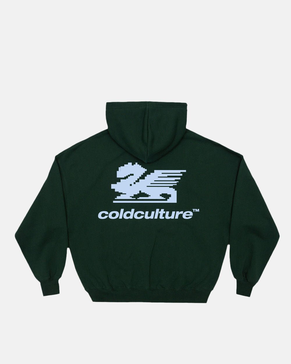 DRAGON PIXEL HOODIE BOTTLE GREEN - COLD CULTURE