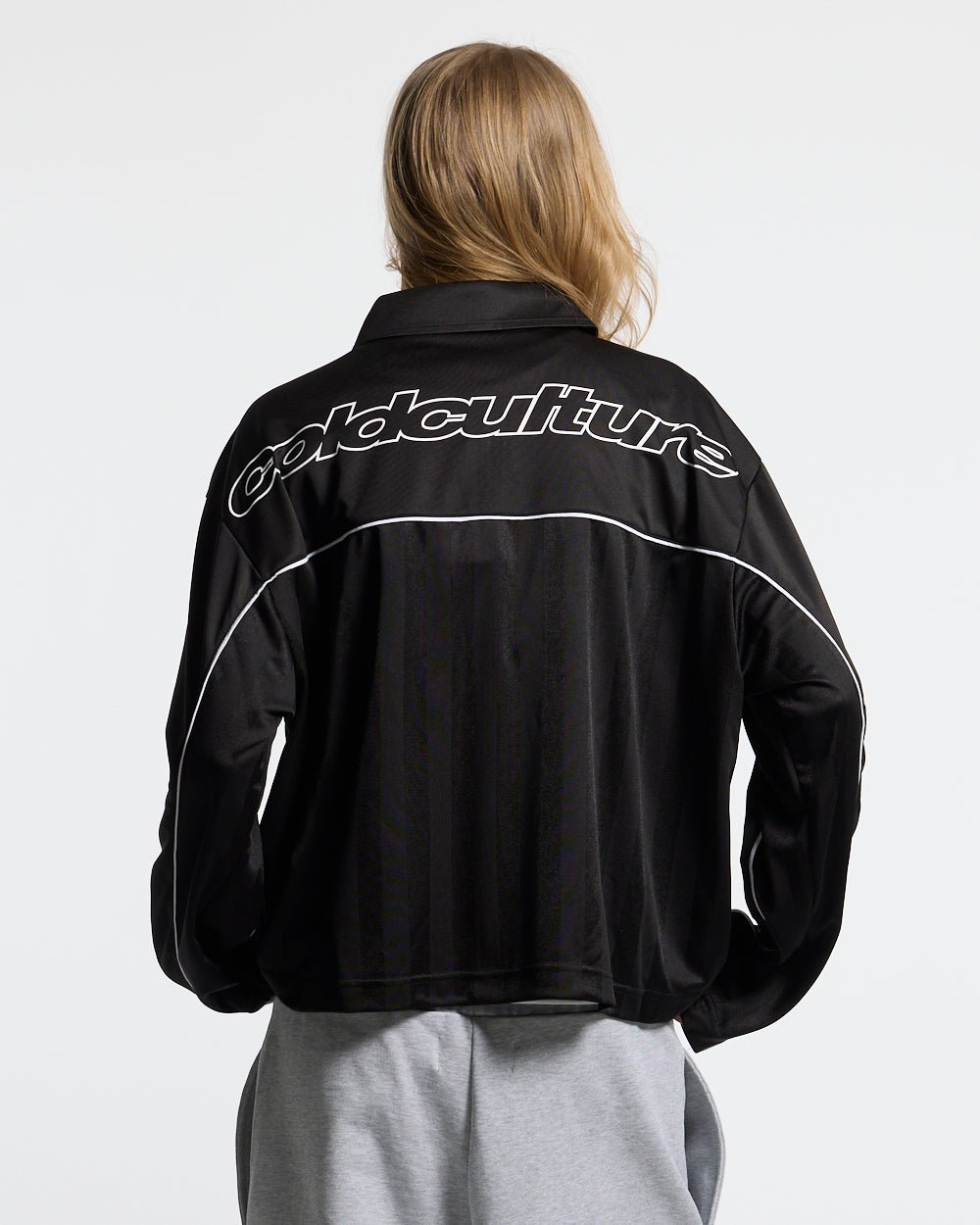 DRAW THE LINE LONGSLEEVE SHIRT BLACK - Cold Culture #woman