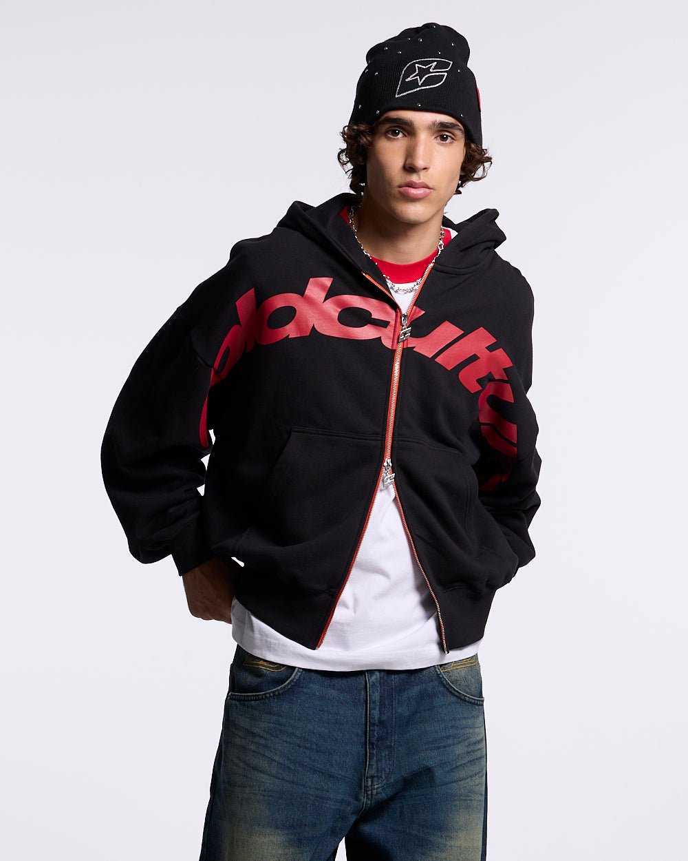 DRIVEN ZIP HOODIE BLACK - COLD CULTURE