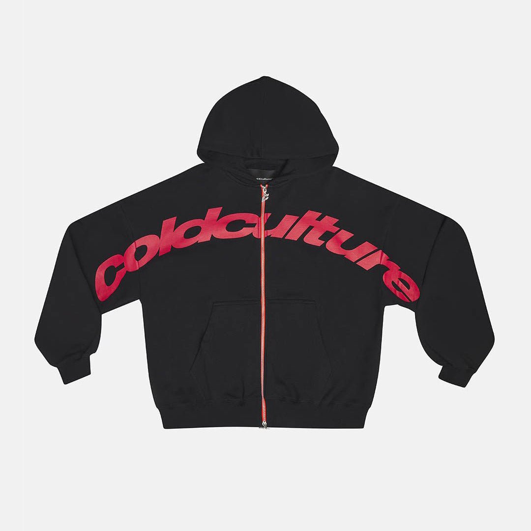 DRIVEN ZIP HOODIE BLACK - Cold Culture