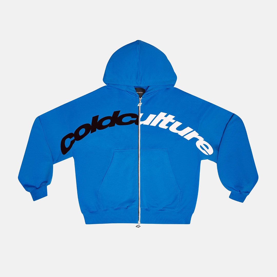 DRIVEN ZIP HOODIE BLUE - Cold Culture