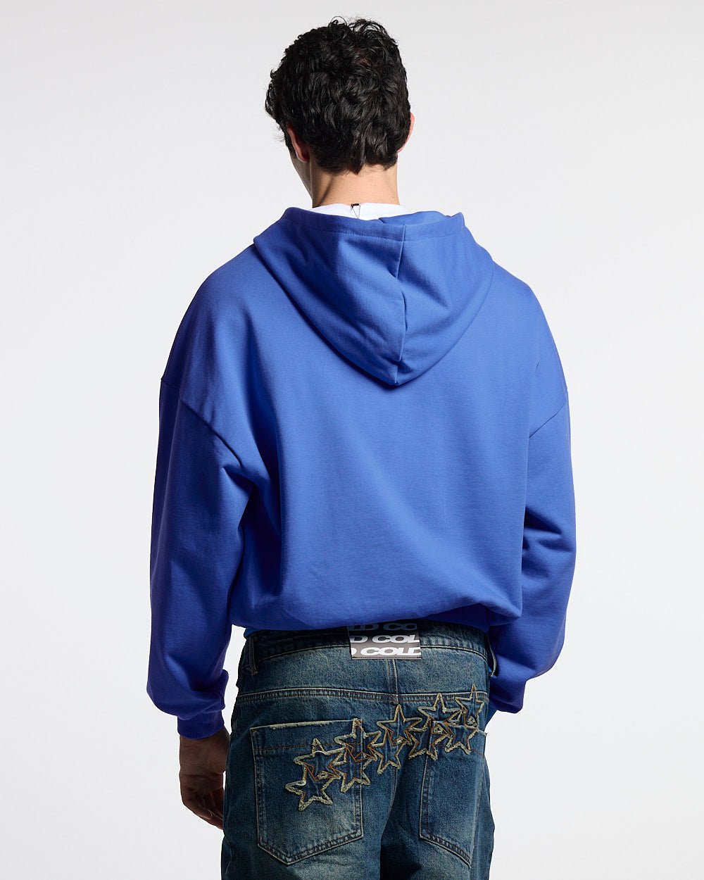 DRIVEN ZIP HOODIE BLUE & WHITE - Cold Culture