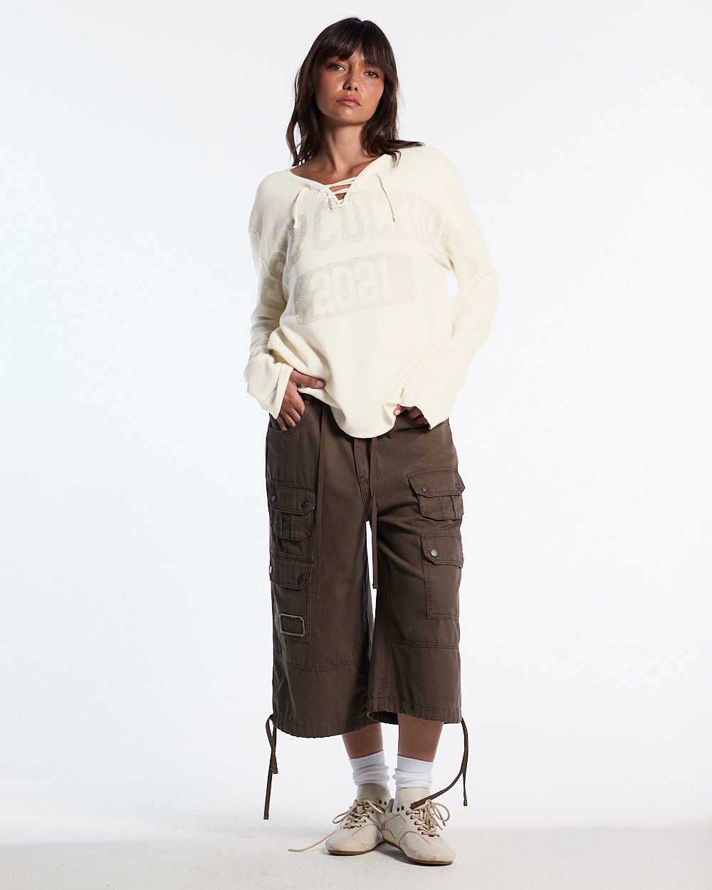 DUNE CAPRI PANTS BROWN - Cold Culture