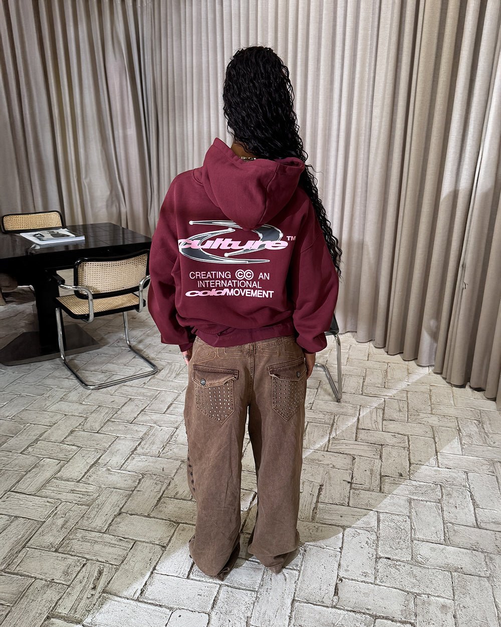DYNAMIC HOODIE BURGUNDY - COLD CULTURE