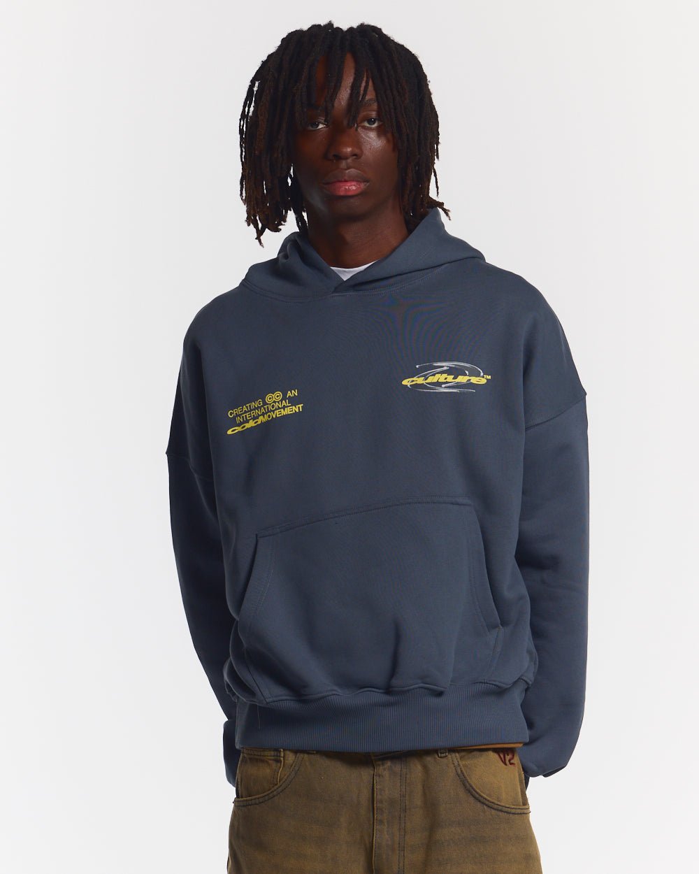 DYNAMIC HOODIE DARK BLUE - COLD CULTURE
