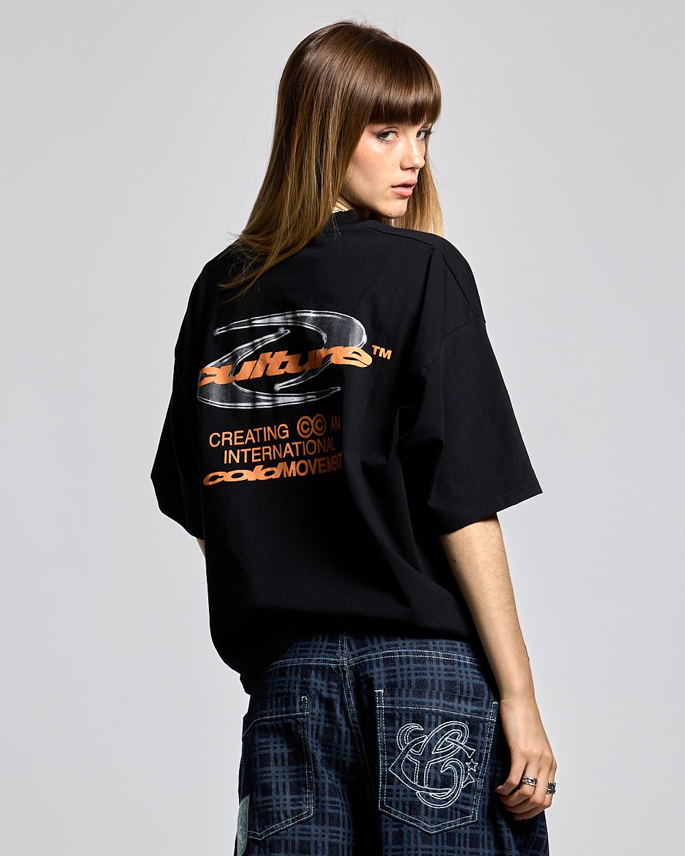 DYNAMIC TEE BLACK AND ORANGE - COLD CULTURE