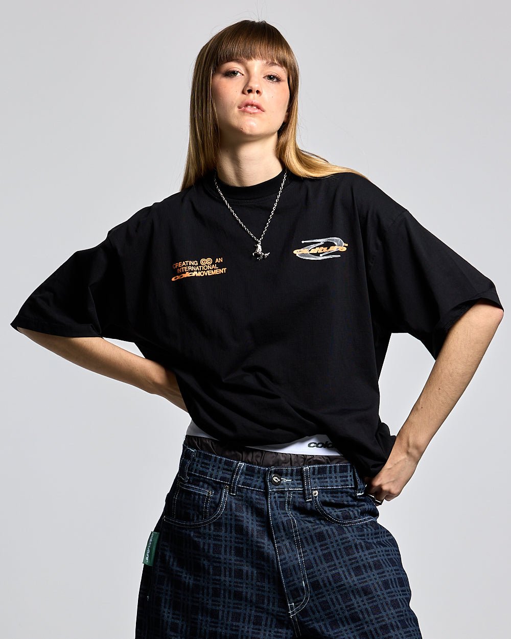 DYNAMIC TEE BLACK AND ORANGE - COLD CULTURE