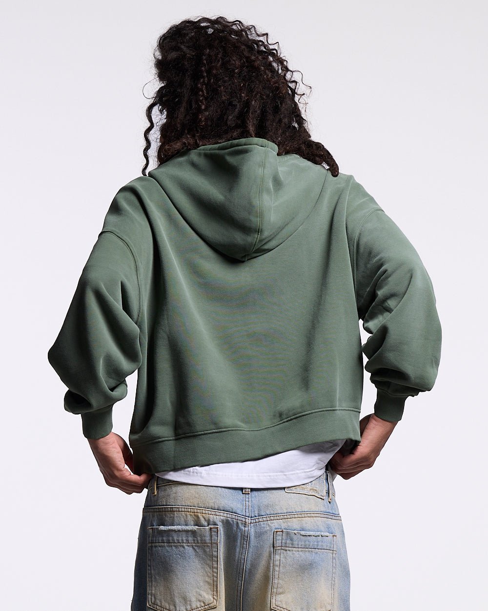 EAGLE ZIP HOODIE GREEN - Cold Culture