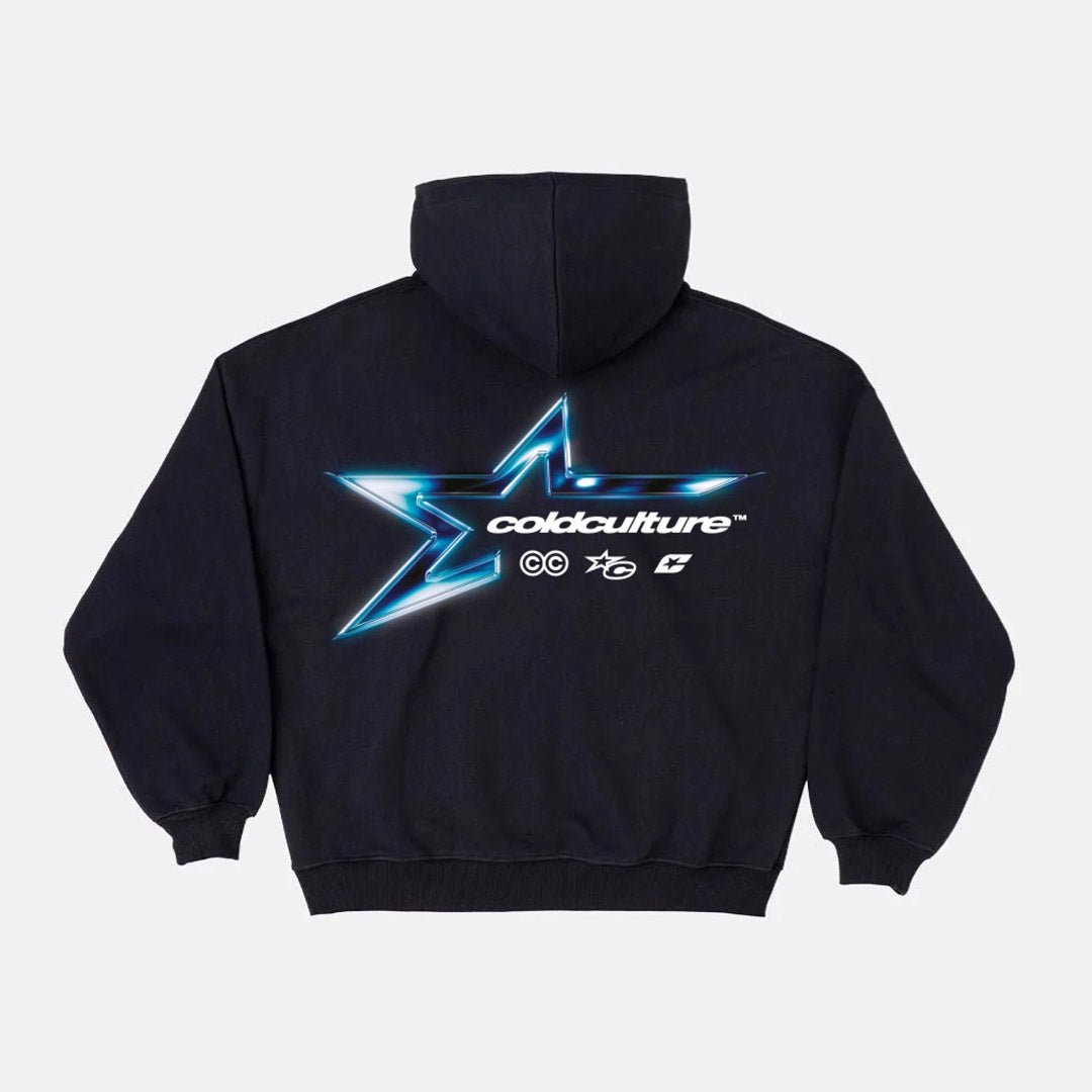 ELECTRIC SHINE HOODIE BLACK - Cold Culture