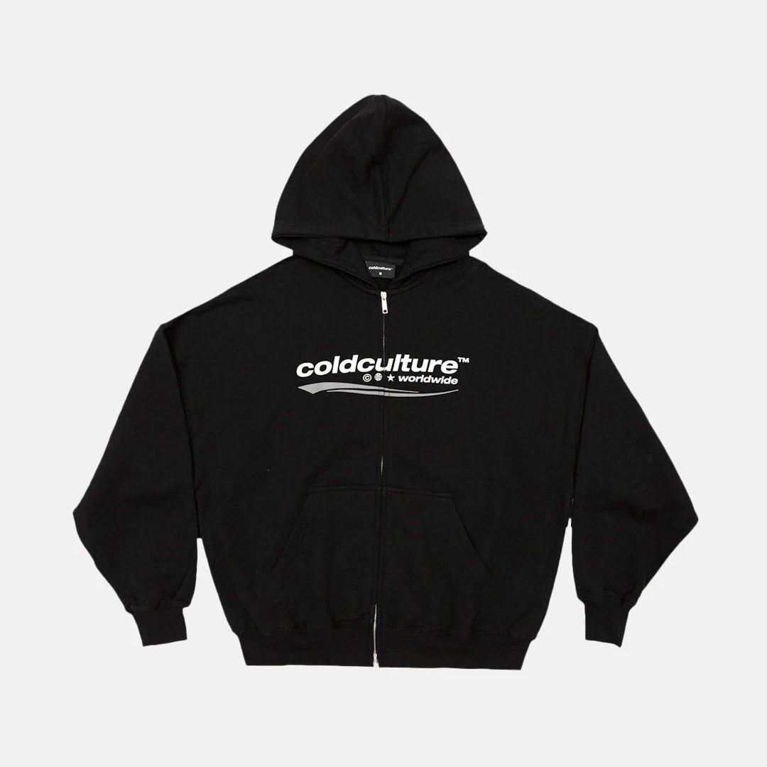ENTERPRISE ZIP HOODIE BLACK - Cold Culture