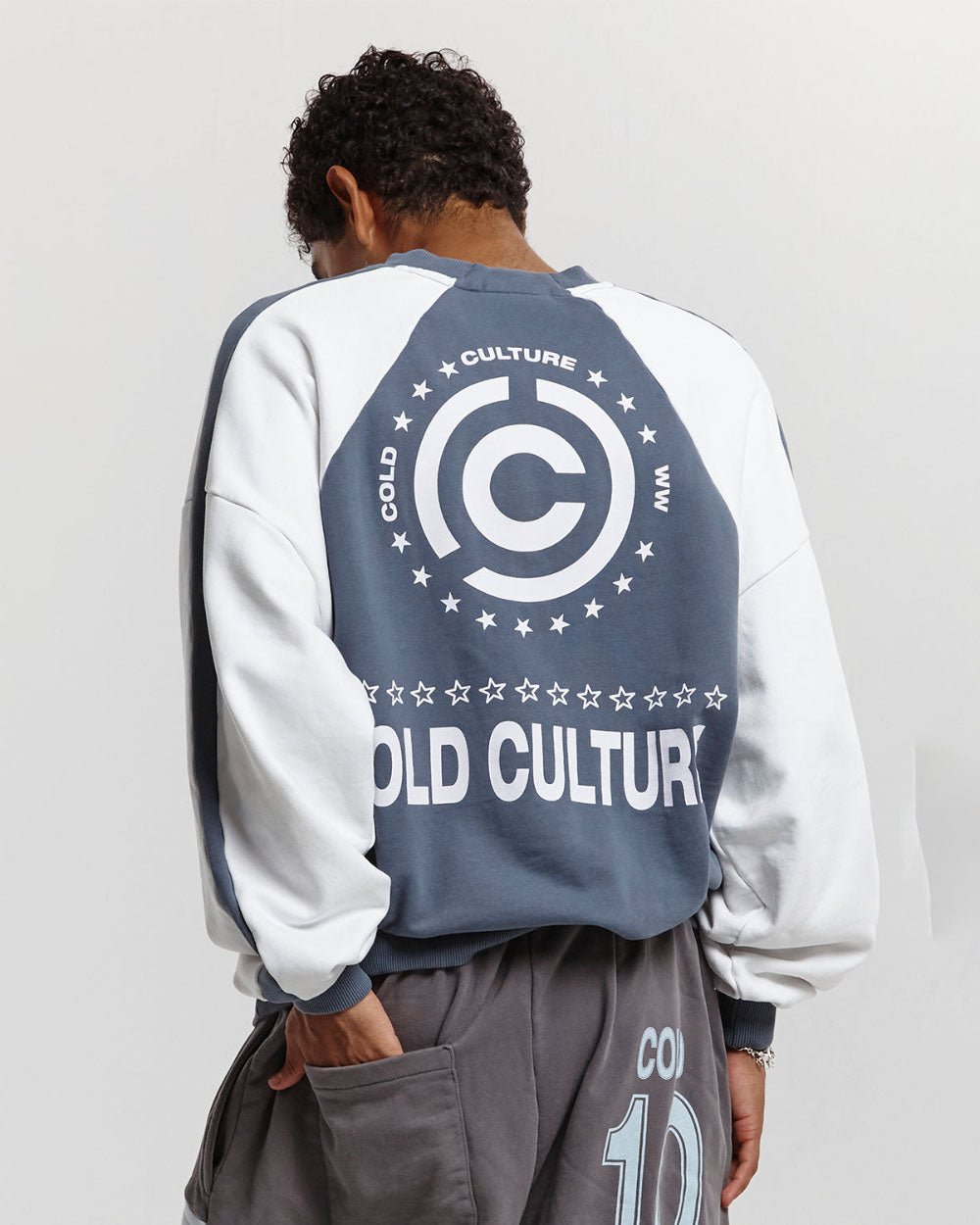 EQUIPMENT CREWNECK DARK BLUE/WHITE - COLD CULTURE