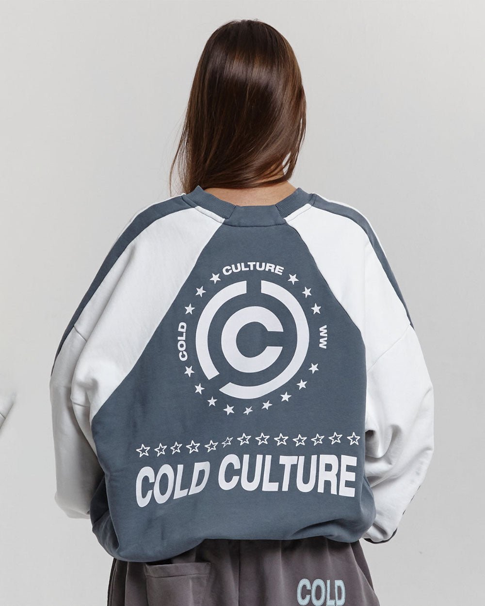 EQUIPMENT CREWNECK DARK BLUE/WHITE - COLD CULTURE