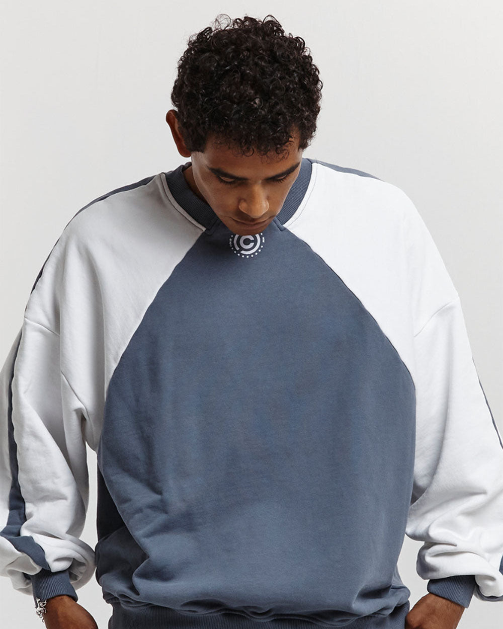 EQUIPMENT CREWNECK DARK BLUE/WHITE - COLD CULTURE