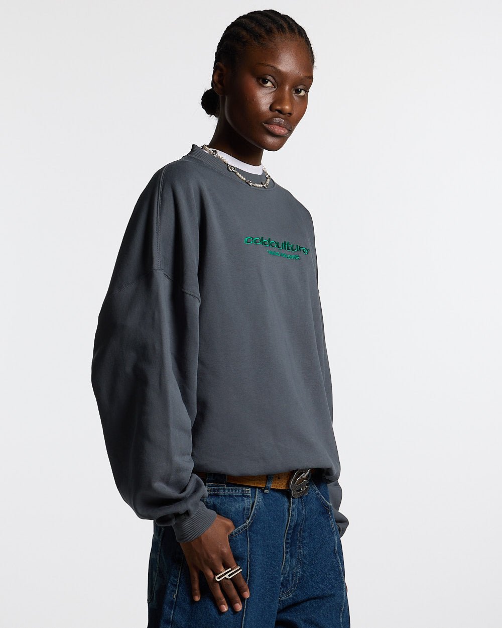 ESSENTIAL CREWNECK TURBULENCE BLUE - COLD CULTURE