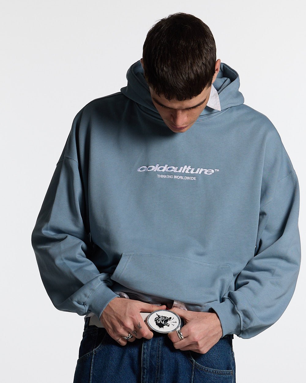 ESSENTIAL HOODIE WINDWARD BLUE - COLD CULTURE