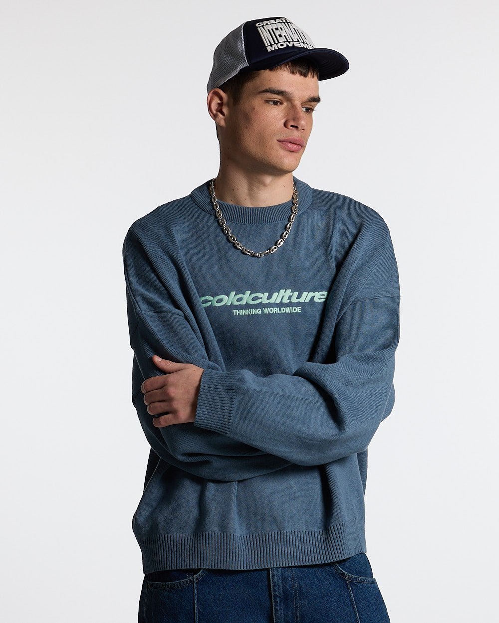 ESSENTIAL KNIT TURBULENCE BLUE - COLD CULTURE