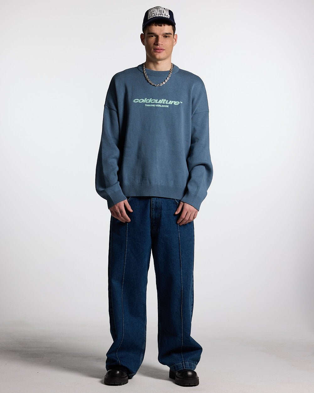 ESSENTIAL KNIT TURBULENCE BLUE - COLD CULTURE