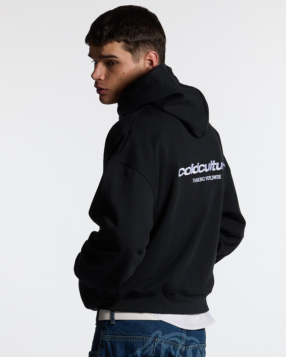 ESSENTIAL ZIP HOODIE BLACK - COLD CULTURE