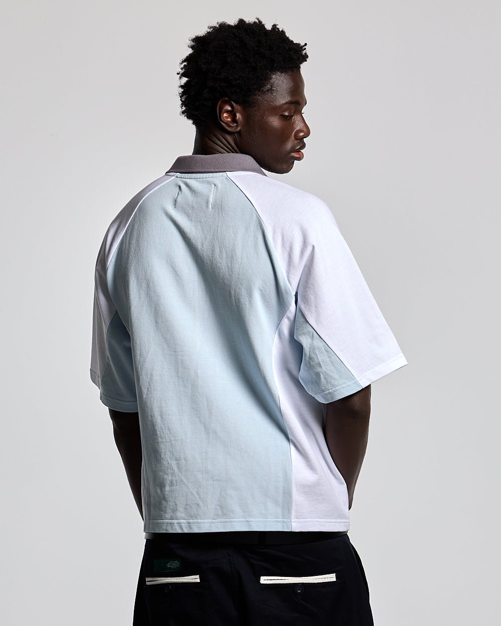 EXTREME POLO IRON LIGHT BLUE AND GREY - COLD CULTURE