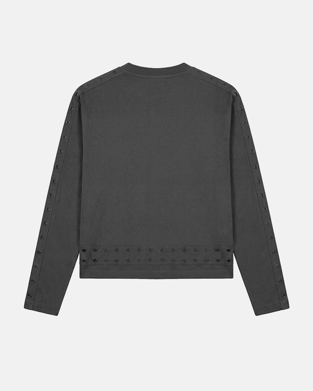 EYELET LONGSLEEVE BLACK - Cold Culture