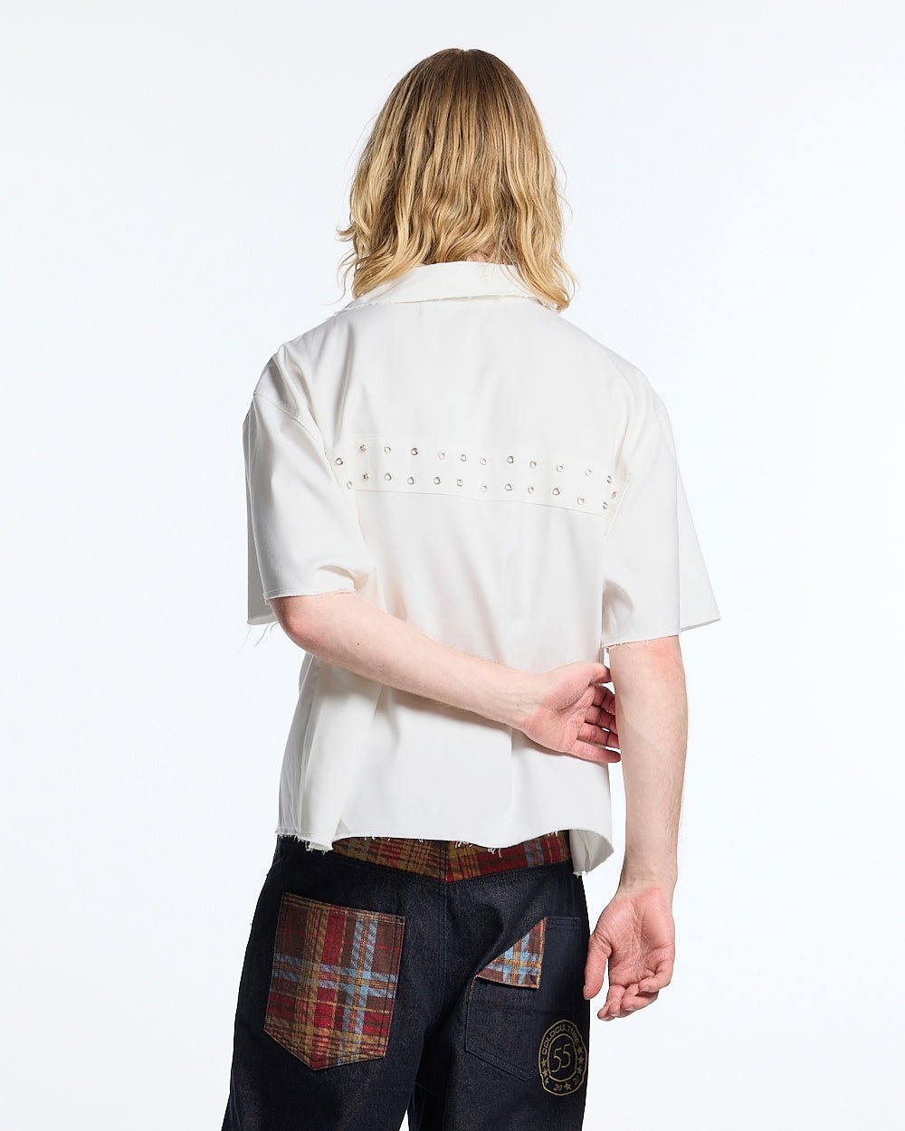 EYELET SHIRT OFF WHITE - Cold Culture