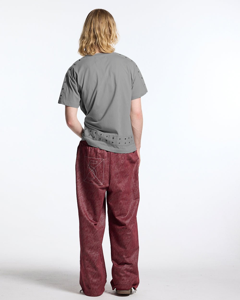 EYELET TEE LIGHT GREY - Cold Culture